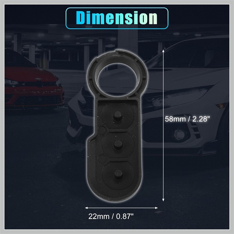 RATCHROLL 3 Button Car Remote Fob Case Insert Rubber Pad Keypad Replacement for Fiat 500 500X 500L 2007-2020 Replacement Car Parts - Image 3